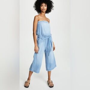 Bella Dahl Light Blue Strapless Jumpsuit